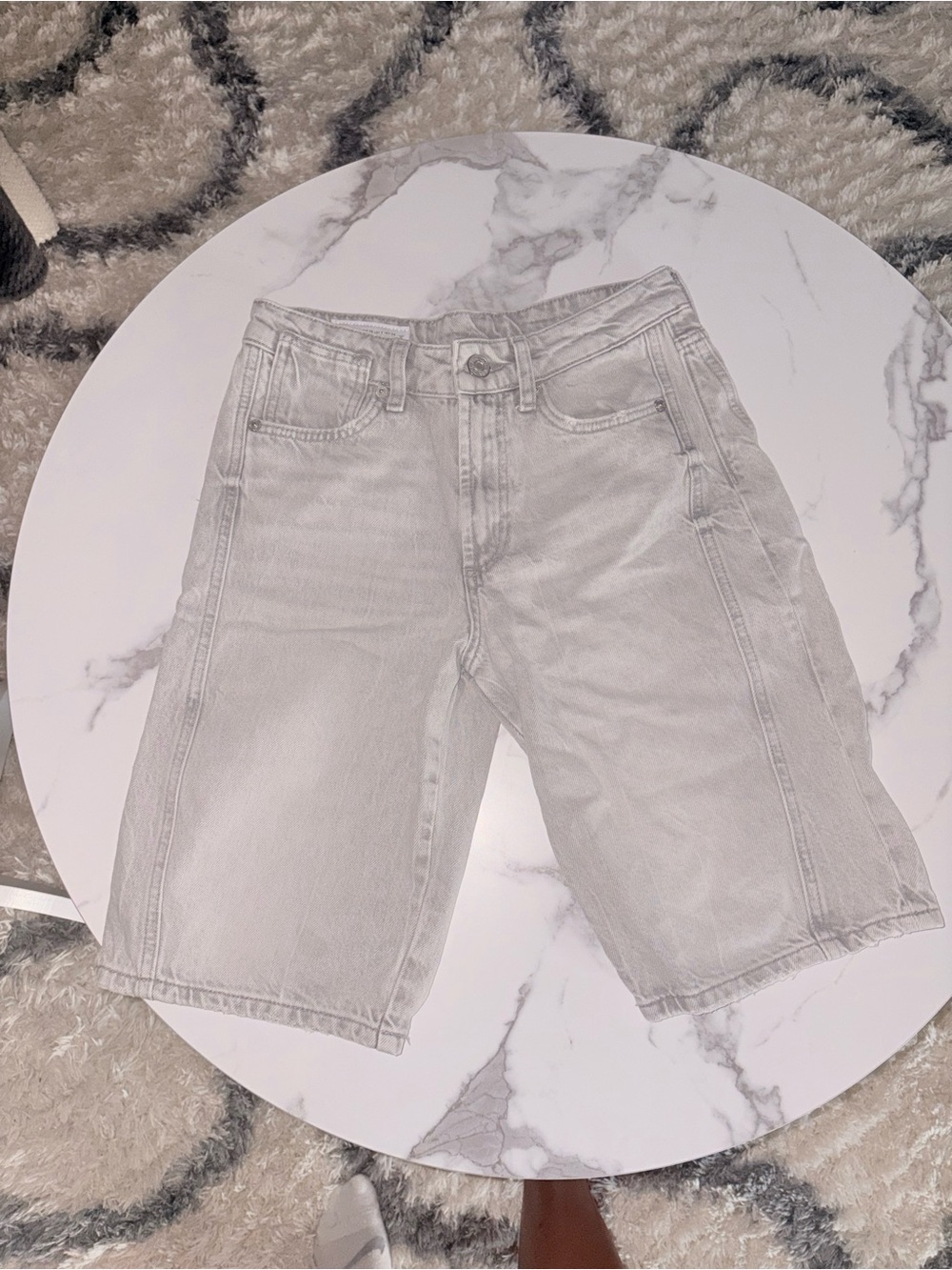 Zara Light Gray Men’s Denim Shorts